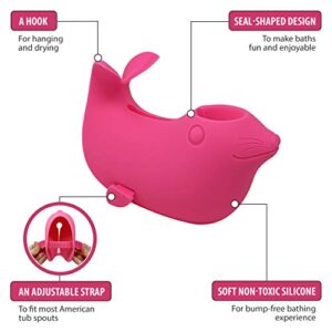 Kids Baby Bath Spout Cover - Faucet Safety Guard - Faucet Cover for a Bathtub for Kids Baby Toddlers - Cute Soft Seal for Enjoyable and Safe Baths for Your Child (Pink)