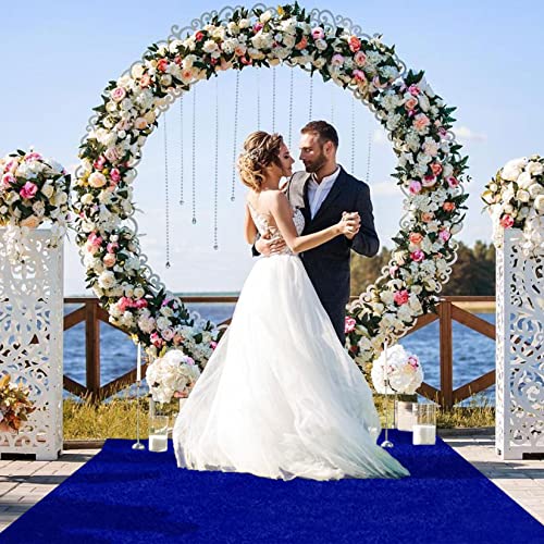 Aisle Runner for Wedding Ceremony Blue Aisle Runners Indoor Outdoor Carpet Runner 2.5x15FT Hallway Carpet Rug for Bride Wedding Runner Floor Runway with Carpet Tapes Rustic Birthday Aisle Decorations