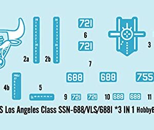 Hobby Boss USS Los Angeles Class SSN-688/VLS/688I 3-in-1 Boat Model Building Kit