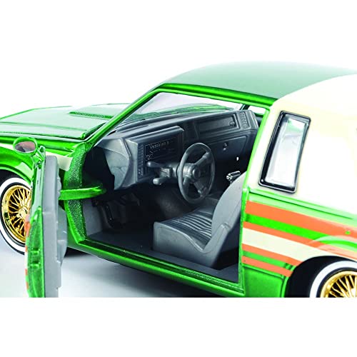 1987 Regal 3.8 SFI Turbo Green Metallic and Cream with Graphics Get Low Series 1/24 Diecast Model Car by Motormax 79023