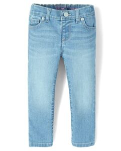 the children’s place baby girls and toddler girls super skinny jeans, light jay blue wash, 3t