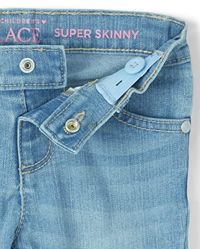 The Children's Place Baby Girls and Toddler Girls Super Skinny Jeans, Light Jay Blue Wash, 3T