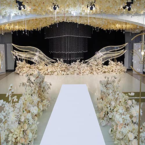 dofopo White Carpet Runner for Party, 200GSM White Aisle Runner for Wedding Ceremony, 33 Feet Wedding Aisle Runner Indoor Outdoor Wedding Decorations