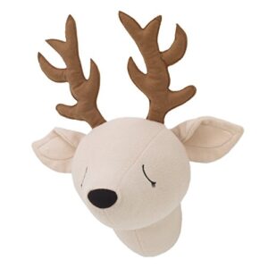 little love by nojo – 3-d deer stuffed wall hanging decor, fauxidermy – nursery, bedroom or playroom décor deer, beige, brown