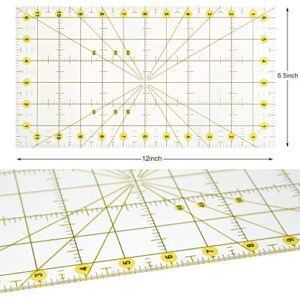 Rotary Cutter Kit, 45mm Rotary Cutter Tool Kit with Rotary Cutter, 12x18 Inch A3 Cutting Mat, Patchwork Ruler, 10 Fabric Clips, 50 pins and 3 Spare Blades