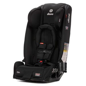 diono radian 3rx 3-in-1 rear and forward facing convertible car seat, adjustable head support & infant insert, 10 years 1 car seat ultimate safety and protection, slim fit 3 across, jet black