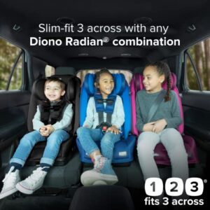 Diono Radian 3RX 3-in-1 Rear and Forward Facing Convertible Car Seat, Adjustable Head Support & Infant Insert, 10 Years 1 Car Seat Ultimate Safety and Protection, Slim Fit 3 Across, Jet Black