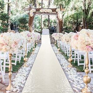 Aisle Runner for Wedding 15FTx2FT Sequin Aisle Runner Indoor Outdoor Ceremonies Decor Ivory Carpet Runner Church Runner Wedding Walkway Carpet Runner Rugs Aisle Runner Sequins (2FTx15FT, Ivory)