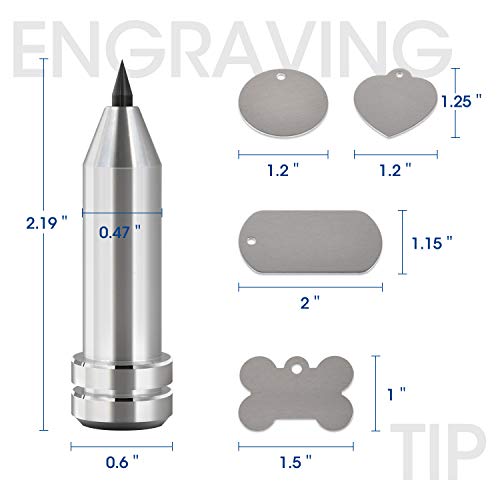 Etching/Engraving Tool Compatible with Explore, Explore Air and Round,Love,Dog and Bone Metal Stamping Blanks