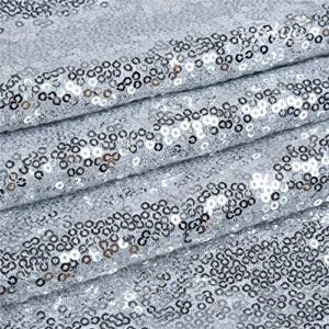 Trlyc Sparkle Carpet Runner Sequin Aisles Runner for Wedding-Silver 4ftx16ft