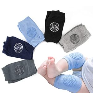 Little World Baby Knee Pads, Baby Knee Pads for Crawling, Anti Slip Baby Crawling Knee Pads, Unisex Baby Knee Protectors Toddler Leg Warmer, Safety Walking Kneepads, Knee Pads for Babies (5 Pairs)