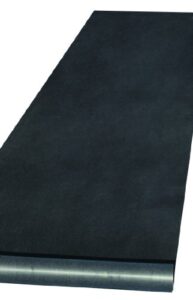 hortense b. hewitt wedding accessories fabric aisle runner, 100-feet long, black (30047)
