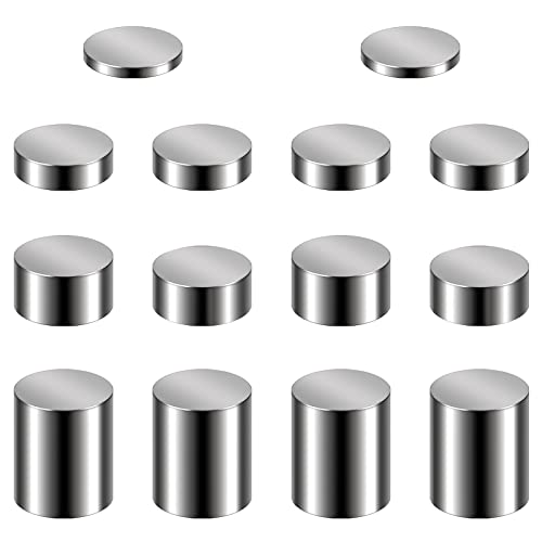 VAIPI Pinewood Derby Weights 3.5 oz Incremental and Configurable 3/8 Inch Tungsten Weights for Pinewood Derby Cylinders Cars (14Pcs)