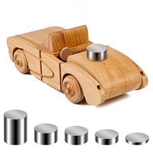 VAIPI Pinewood Derby Weights 3.5 oz Incremental and Configurable 3/8 Inch Tungsten Weights for Pinewood Derby Cylinders Cars (14Pcs)