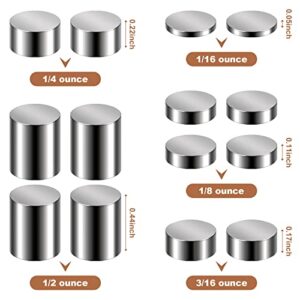 VAIPI Pinewood Derby Weights 3.5 oz Incremental and Configurable 3/8 Inch Tungsten Weights for Pinewood Derby Cylinders Cars (14Pcs)
