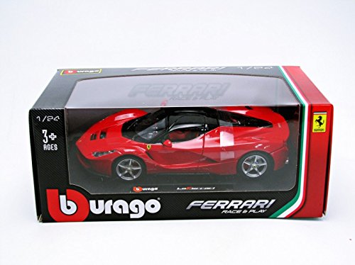 Bburago Ferrari Race and Play LaFerrari 1/24 Scale Diecast Model Vehicle Red