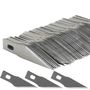 tihood 100pcs #11 replacement hobby blade sk5 carbon steel craft knife blades for art work cutting carving paper sculpture diy
