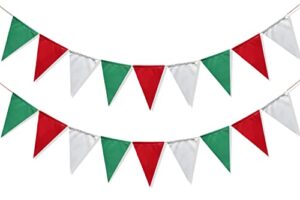 uniwish green red white triangle flag banner christmas fiesta brands mexican italian party decorations garland graduation wedding baby shower birthday party favors