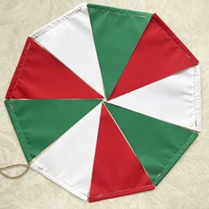 Uniwish Green Red White Triangle Flag Banner Christmas Fiesta Brands Mexican Italian Party Decorations Garland Graduation Wedding Baby Shower Birthday Party Favors