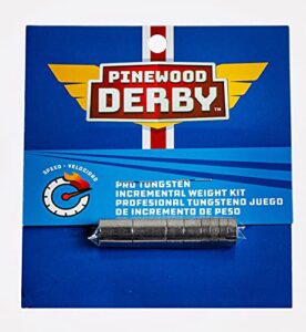 pinewood derby tungsten weight kit