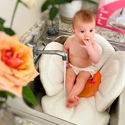 Nuliie Baby Bathtub Newborn Sink Bathtub Baby Sink Bath Mat Soft Flower Infant Bathtub Support, Baby Newborn Essentials, Baby Gifts and Baby Registry Search