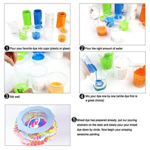 Acrylic Pouring Strainers, Angela&Alex 7 PCS Flow Painting Tools Art Supplies Kits Drawing Flow Fluid Sets Strainers Plastic Silicone Drain Basket Unique Pattern