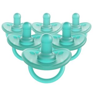 evenflo feeding balance plus stage 1 cylindrical baby, newborn and infant pacifier – developed with pediatric feeding specialists – 0 to 6 months (pack of 6)