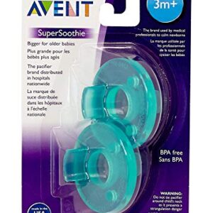 Philips Avent Super Soothie Pacifier, Green, 3+ months, 2 Pack, SCF192/05