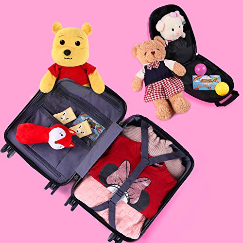 iPlay, iLearn Unicorn Kids Luggage, Girls Carry on Suitcase W/ 4 Spinner Wheels, Pink Travel Luggage Set W/ Backpack, Trolley Luggage for Children Toddlers