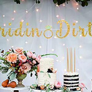 Glitter Banner Bridin Dirty Gold Party Banner Holiday Decorations Hanging Garland Perfect for Wedding Birthday Supplies
