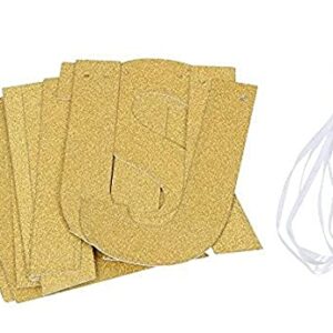 Glitter Banner Bridin Dirty Gold Party Banner Holiday Decorations Hanging Garland Perfect for Wedding Birthday Supplies