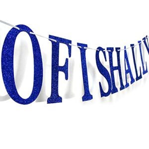 Ferastar Ofishally Ours Banner, Fishing Adoption Banner, Ofishally Ours Themed Family Party Decor, Welcome Home Banner, Home Party Supply Blue Glitter