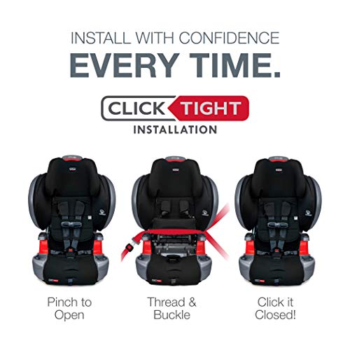 Britax Grow with You ClickTight Plus Harness-2-Booster Car Seat, Jet Safewash Fabric