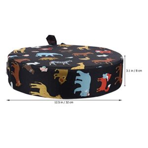 Kisangel Animal Printed Toddler Booster Seat Dining Chair Increasing Cushion Round Kids Booster Seat for Dining Portable Travel Increasing Cushion 32CM