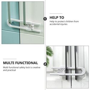 Healifty Cabinet Child Safety Locks 6pcs Sliding Cabinet Locks Baby Proofing Cabinets with Adjustable Child Safety Lock Latches for Knobs Handles on Kitchen Doors Closet Kids Door Lock