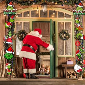 Christmas Door Hanging Merry Christmas Banner Porch Sign Banners Welcome Hanging Christmas Party Decorations