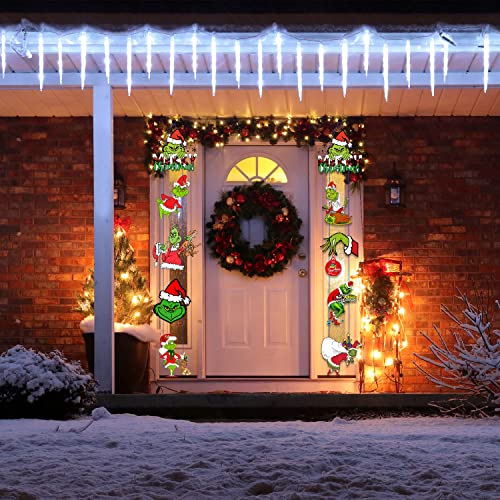 Christmas Door Hanging Merry Christmas Banner Porch Sign Banners Welcome Hanging Christmas Party Decorations