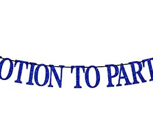 Motion to Party Banner, Congrats Lawyer/Future Lawyer Bunting Sign, Law School Survivor Graduation Party Decoration Supplies, Blue and Black Glitter