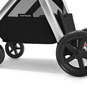 Mompush Ultimate2 Baby Stroller, Premium Convertible Full-Size Bassinet Stroller for Toddler, Newborn Stroller with Reversible Seat, One Hand Recline Pushchair Pram, Car Seat Adapter Included