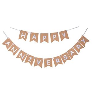 happy anniversary banner, wedding anniversary party sign decorations, party photoprops