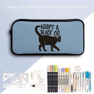 Black Cat Pencil Case Pencil Pouch Coin Pouch Cosmetic Bag Office Stationery Organizer