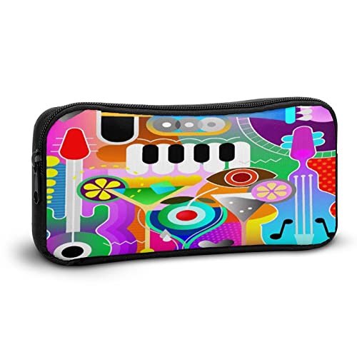 Musical Background Design Pencil Case Pencil Pouch Coin Pouch Cosmetic Bag Office Stationery Organizer