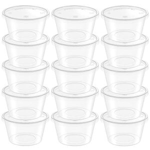 xinglian 50 pack 4 ounce clear slime foam ball storage containers with lids for diy craft making