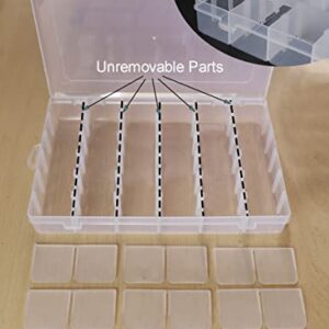 Avlcoaky Tackle Box Organizer Plastic Organizer Boxes Large 18 Grids Compartment Box with Dividers Clear Containers Jewelry Beads Storage