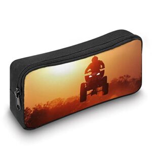 Silhouette ATV Jump Pencil Case Pencil Pouch Coin Pouch Cosmetic Bag Office Stationery Organizer