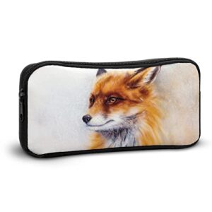 Painting of Wild Fox Pencil Case Pencil Pouch Coin Pouch Cosmetic Bag Office Stationery Organizer