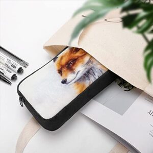 Painting of Wild Fox Pencil Case Pencil Pouch Coin Pouch Cosmetic Bag Office Stationery Organizer