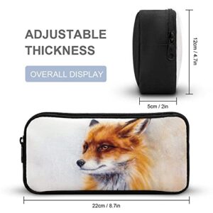 Painting of Wild Fox Pencil Case Pencil Pouch Coin Pouch Cosmetic Bag Office Stationery Organizer