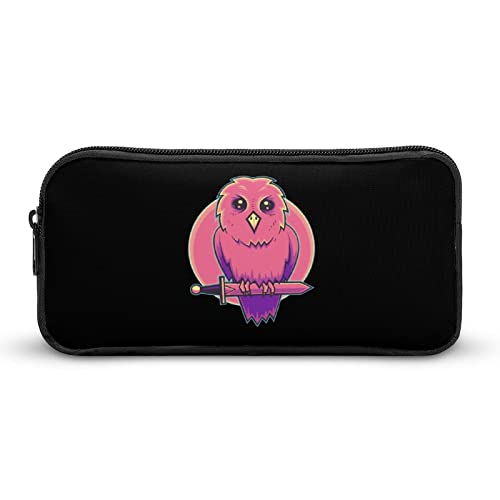 Owl Sunset Sword Pencil Case Pencil Pouch Coin Pouch Cosmetic Bag Office Stationery Organizer