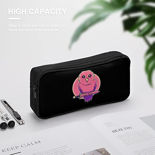 Owl Sunset Sword Pencil Case Pencil Pouch Coin Pouch Cosmetic Bag Office Stationery Organizer